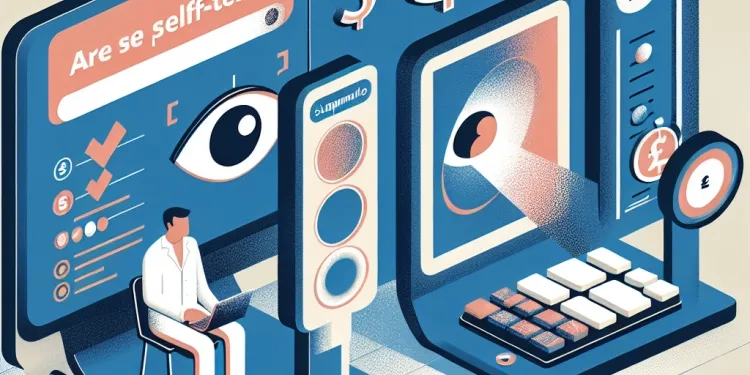 Are self-tests a substitute for professional eye exams?