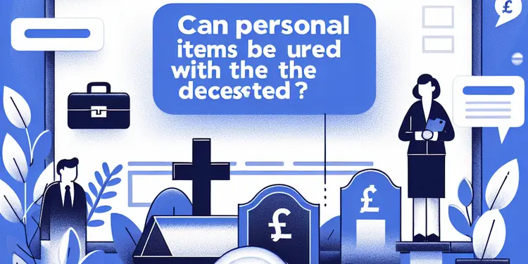Can personal items be buried with the deceased?