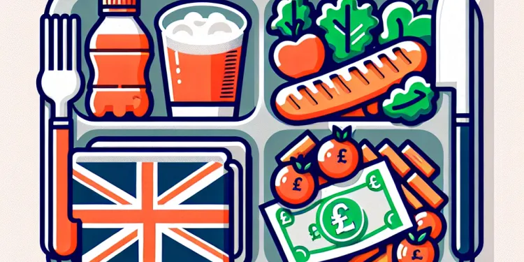What is included in a typical school meal in the UK?