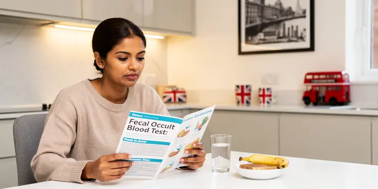 Are there any dietary restrictions before taking a fecal occult blood test?