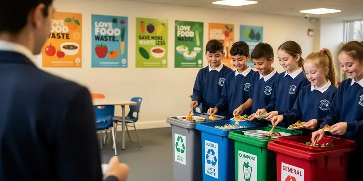 Are there any initiatives to reduce food waste in schools?