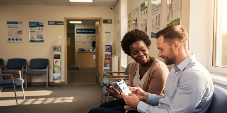 Are there apps available to check operation waiting times?