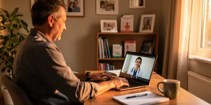 Are there online support services for prostate cancer patients on the NHS?