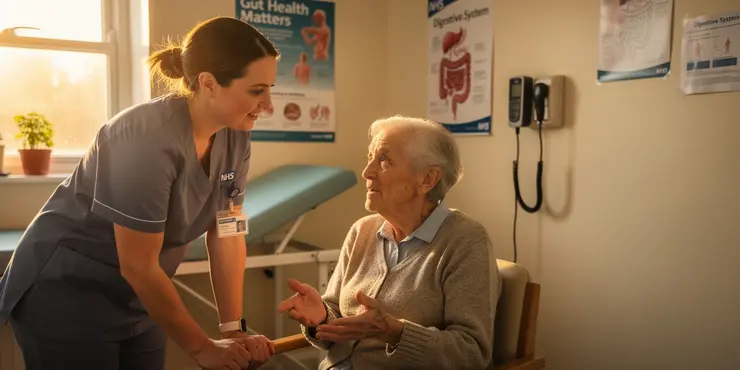 Are there specific gut-related diseases that become more common with age?