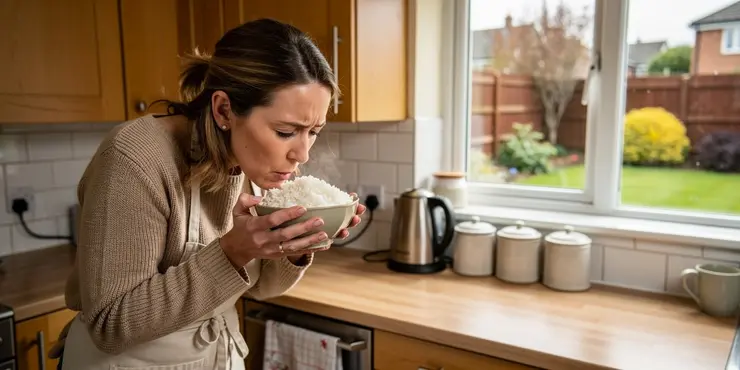 Can I smell bacteria in rice?