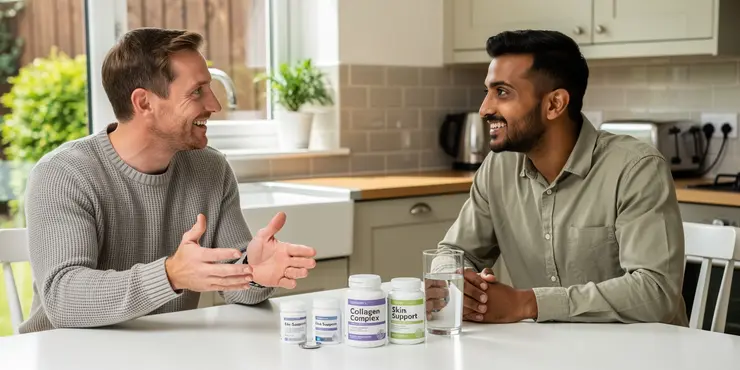 Can men benefit from taking collagen supplements for skin health?