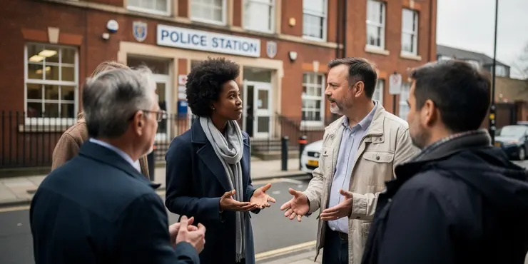 Can police conduct a police custody search in public?