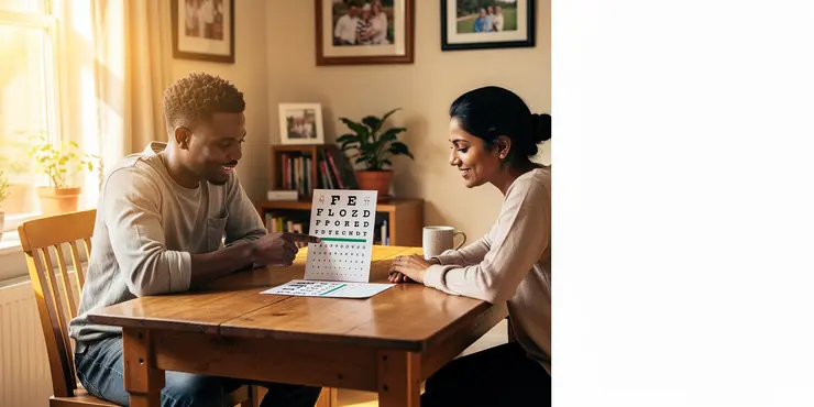 Do I need any special equipment for eye self-testing?