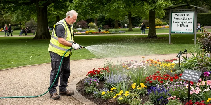 Do hosepipe bans apply to public parks and gardens?