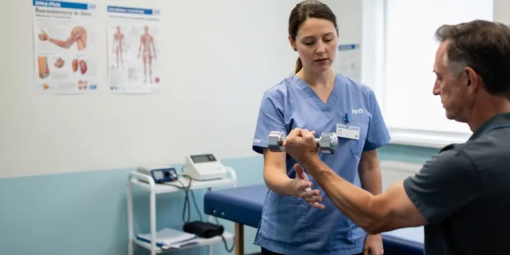 Eccentric loading forearm extensors (for tennis elbow)