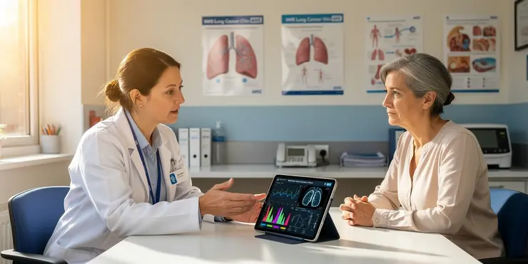 How can AI improve patient outcomes in lung cancer?