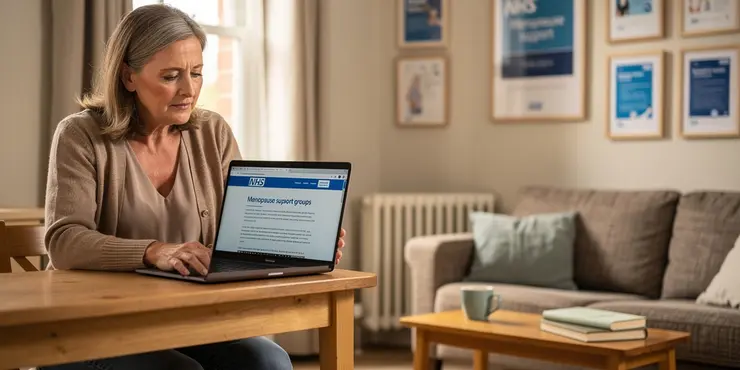 How can I find NHS-recommended menopause support groups online?