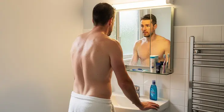 How can I perform a testicular self-exam?