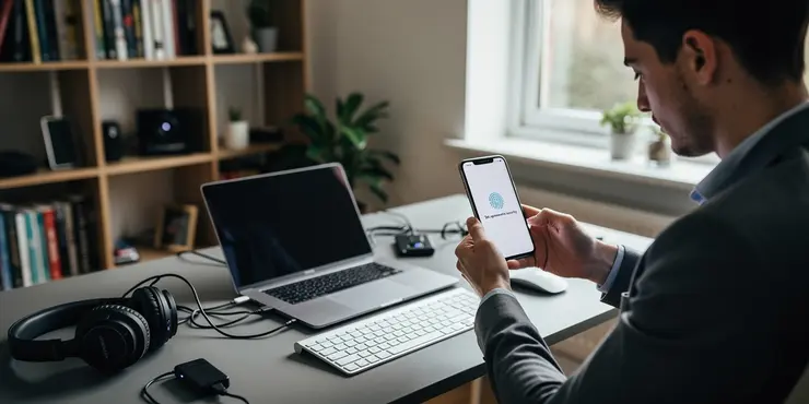How can I secure sensitive data stored on my phone?