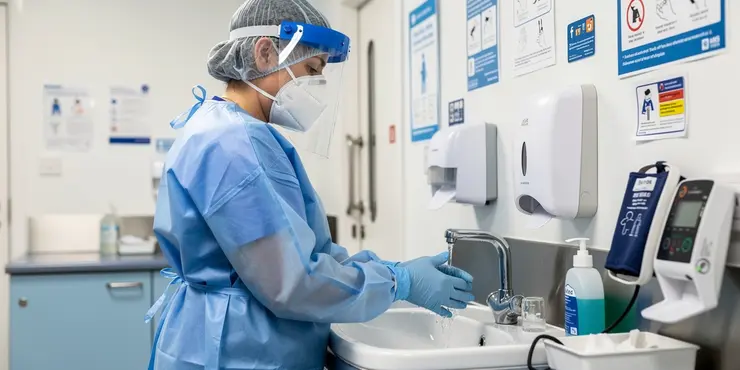 How can healthcare workers protect themselves from Marburg virus infection?