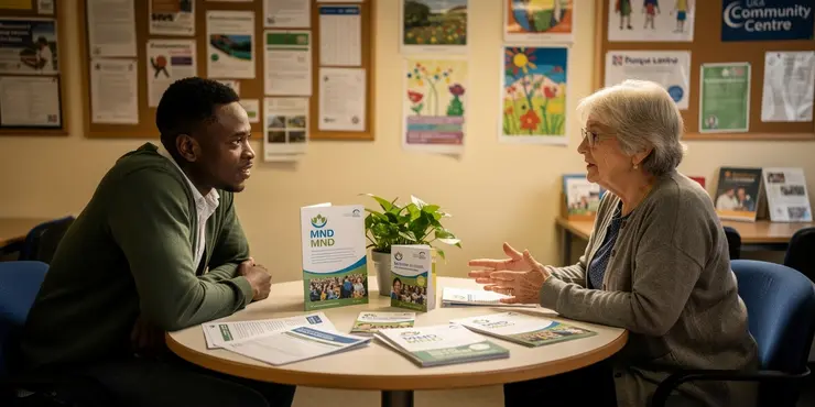 How can someone get involved in MND advocacy?