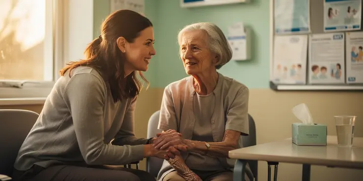 How can terminal illness support for family reduce caregiver burnout?