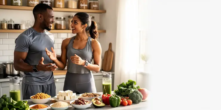 How can vegetarian or vegan protein intake be managed for athletes?