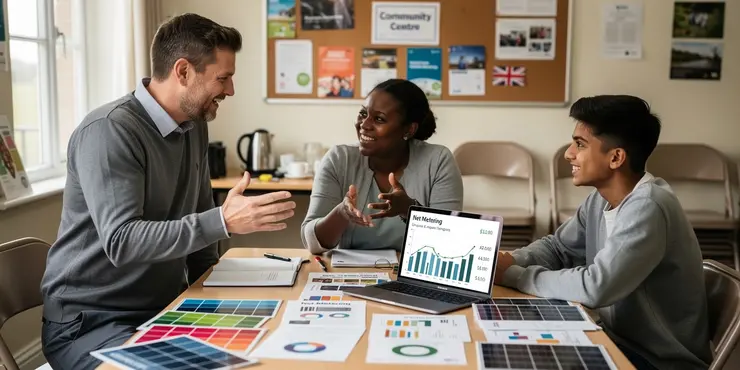 How do net metering and grid export solar panel earnings differ?