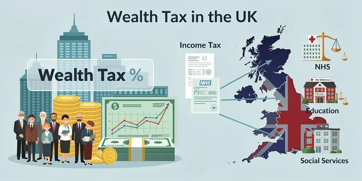 How does a wealth tax differ from an income tax?