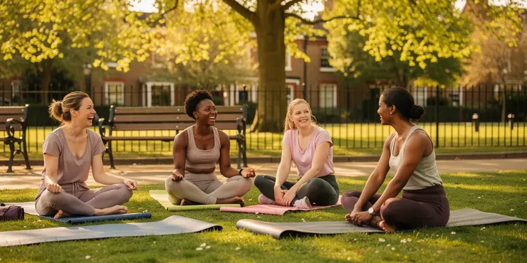 How does staying socially active help during menopause?