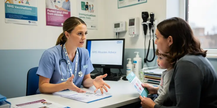 How is measles spread?