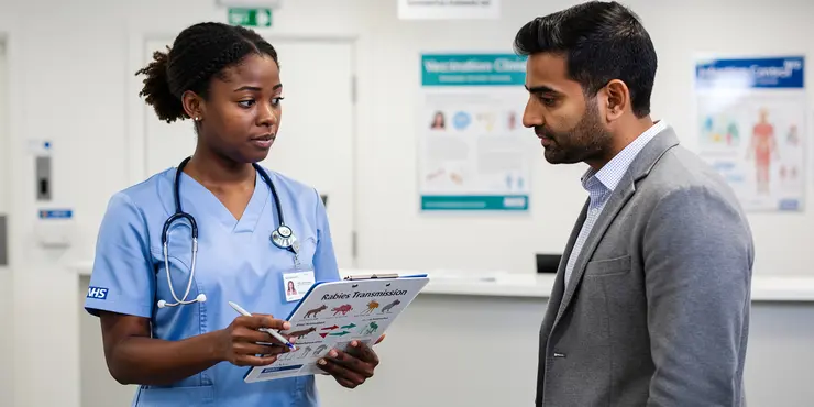 How is rabies transmitted?