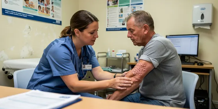 How is shingles diagnosed?