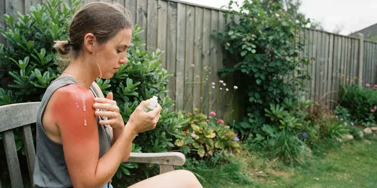 How is sunburn treated?