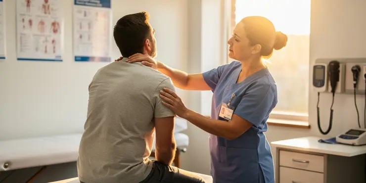 How is whiplash diagnosed?