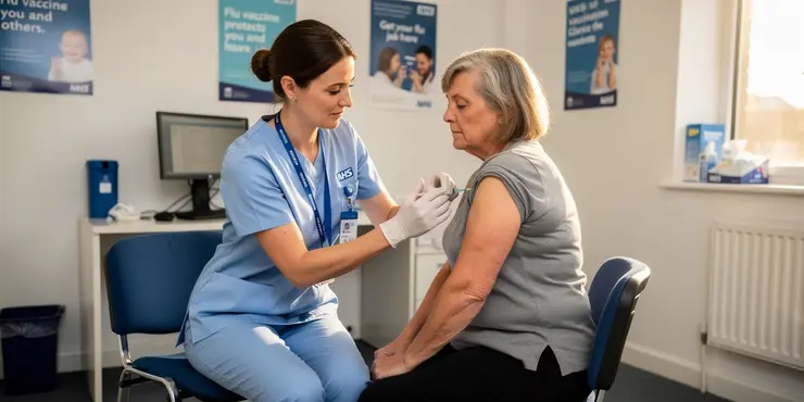 How long does protection from the flu jab usually continue?