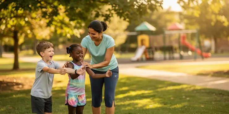How should weekly exercise recommendations for adults and children be adapted for children with disabilities?