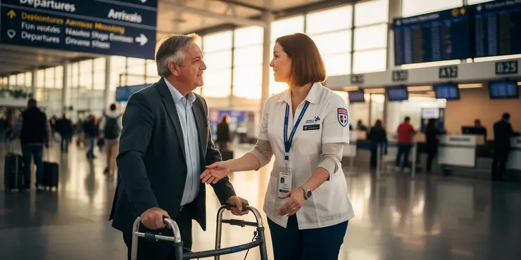 Is it possible to travel with a medical escort to an EU country?