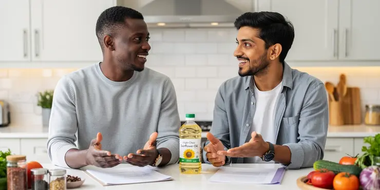 Is sunflower oil safe for cooking at high temperatures?