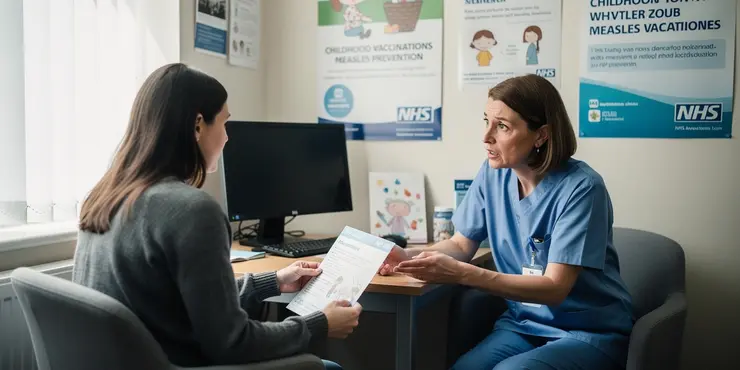 Is there a risk of global spread if measles cases rise in the UK?