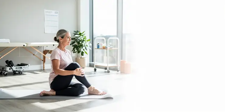 Pilates for back pain: Seated waist twist | NHS