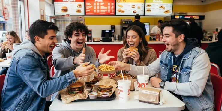 What are common examples of junk food?