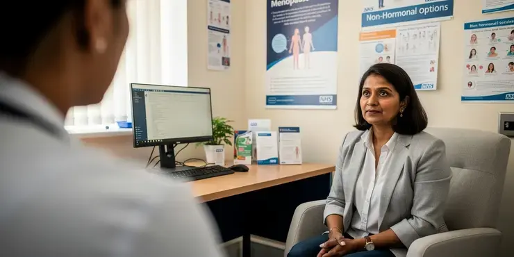 What are non-hormonal treatments for managing menopause symptoms?