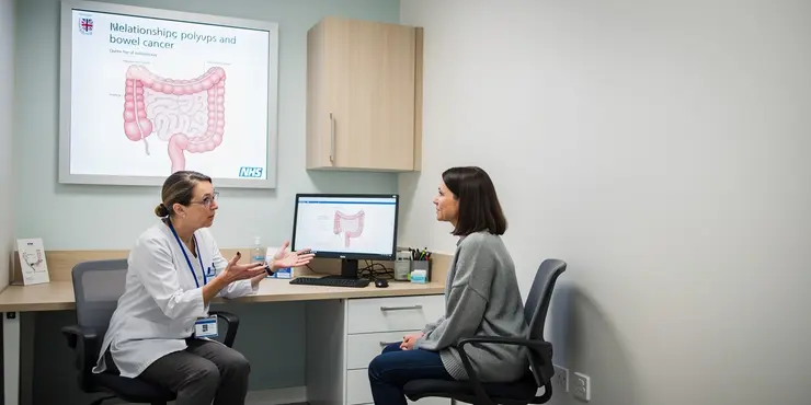 What are polyps and how do they relate to bowel cancer?