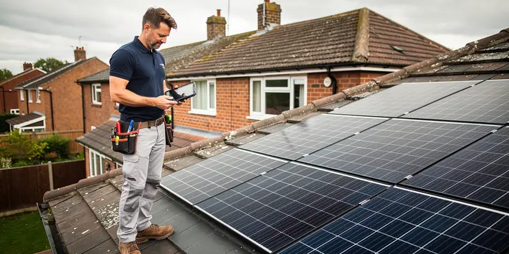 What are solar panel maintenance requirements for a residential rooftop system?