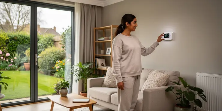 What are the environmental benefits of energy-efficient home heating options?