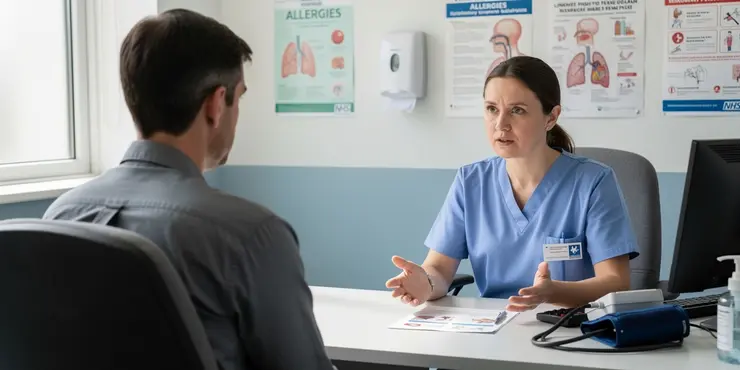 What are the symptoms of a nut allergy?