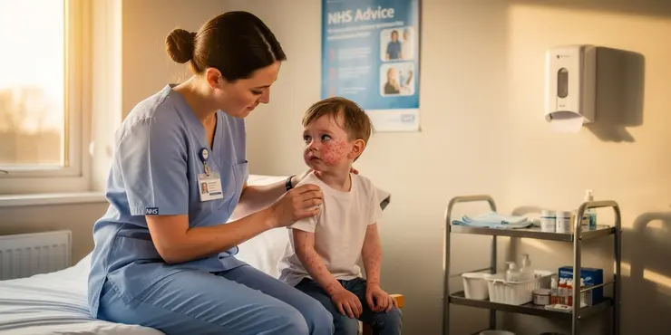 What are the symptoms of measles?