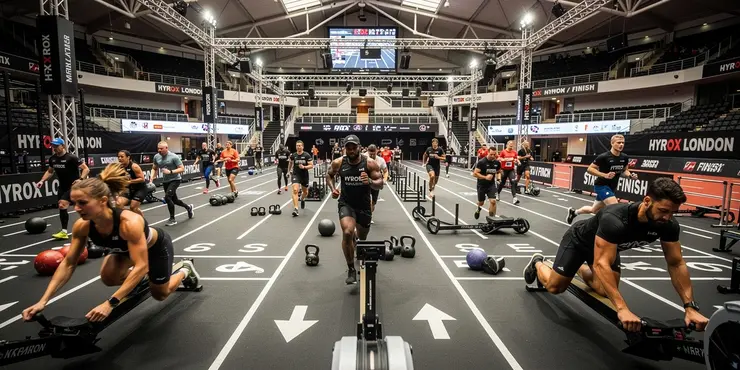 What events are included in a Hyrox competition?