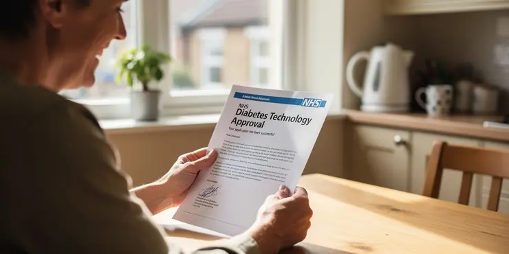What happens after NHS diabetes technologies eligibility access is approved?