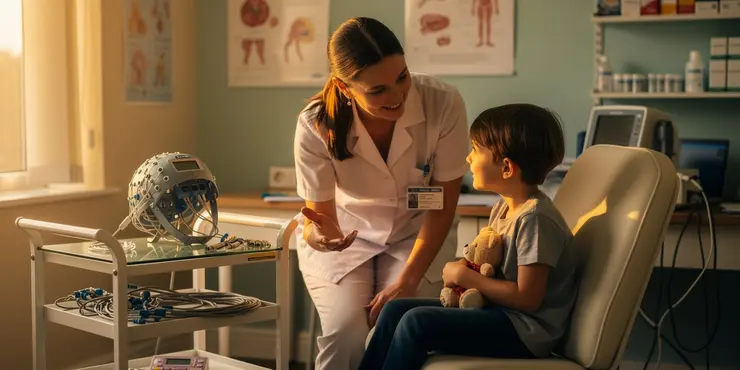 What happens when my child has an EEG?