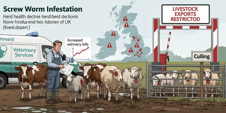 What impact do screw worms have on livestock?