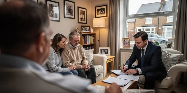 What is the first step in arranging a funeral in the UK?