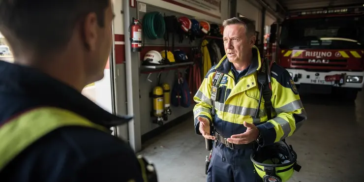 What is the normal pension age for firefighters in the UK?