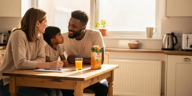 What is the recommended serving size of orange juice?